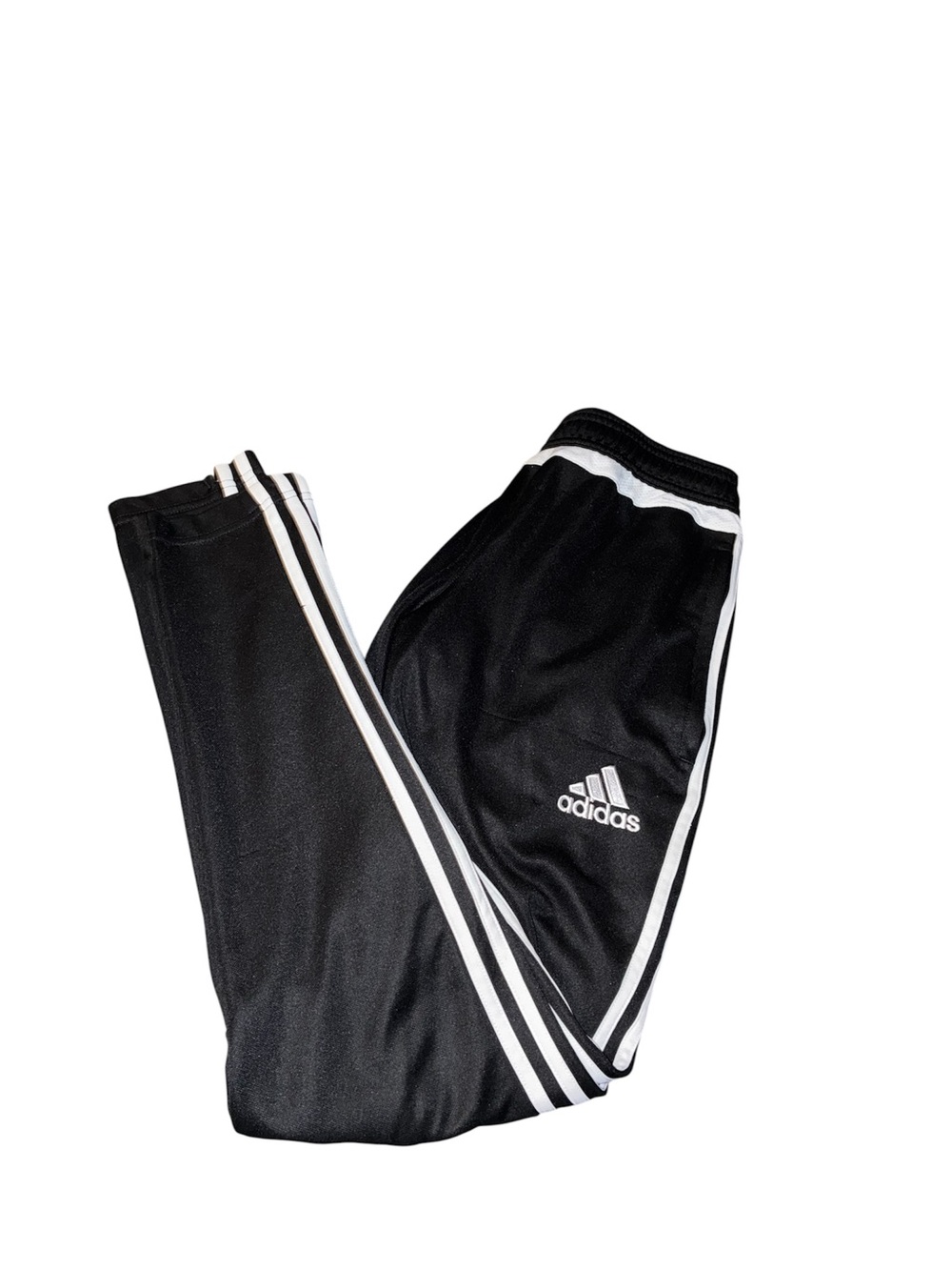 Adidas Climacool Black Joggers with White Three-Stripe Detail S
